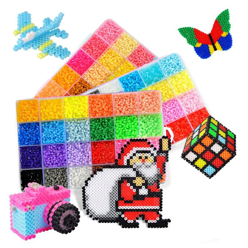 

2.6mm 24/48colors Hama beads Education Iron beads 3D puzzle Beads 100% Quality Guarantee perler Fuse beads diy toy