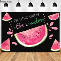 mocsicka our little sweet is one in a watermelon photography background child portrait baby shower photo backdrop prop studio