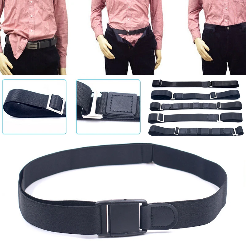 

Adjustable Shirt Holder Men Women Elastic Shirt Stays Black Non-Slip Wrinkle Prevention Waistband Shirt Tucked Belts Interview