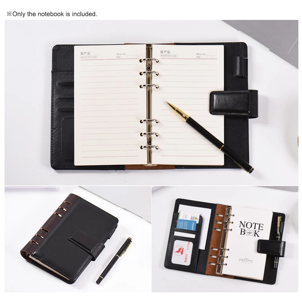 

A6 PU Loose-leaf Spiral Notebook Binder Business Planner Diary Agenda Vintage Office Stationery
