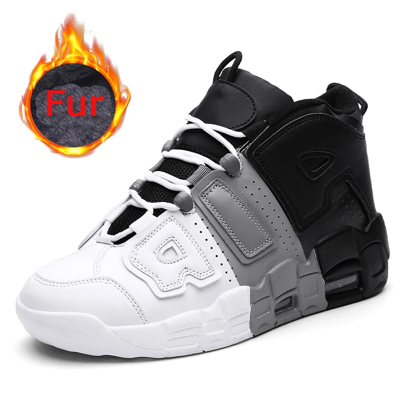 

New Warm Running Boots Light Weight Runnning Shoes High Ankle Fur Comfortable Walking Mens Sneakers Winter Athletic Shoes