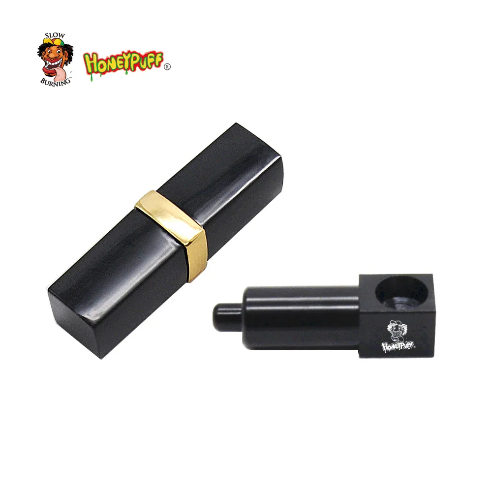 

HONEYPUFF Hidden Lipstick Smoking Pipe 61MM With Aluminum Smoking Bowl Pipe Pocket Size Sexy Tobacco Pipe Smoking Accessories