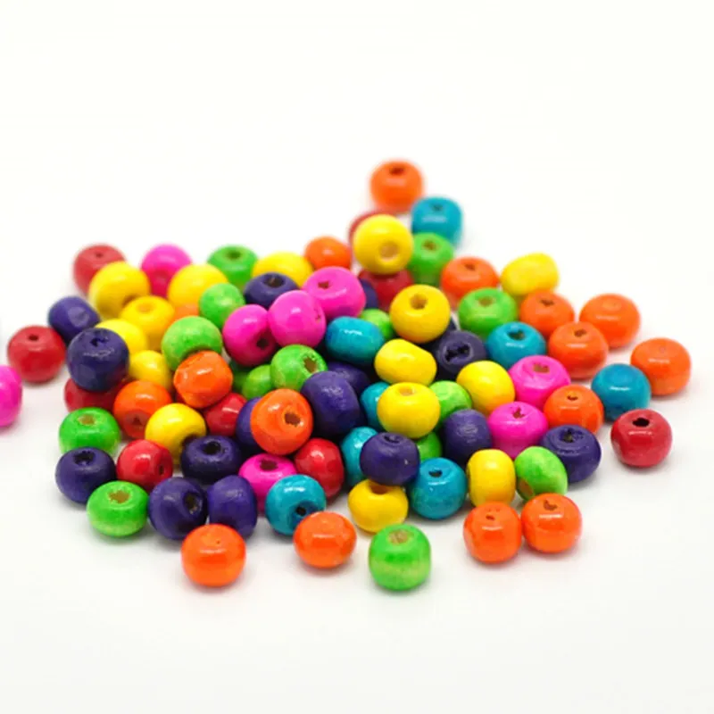DoreenBeads круглые Круглые разноцветные деревянные разделители для