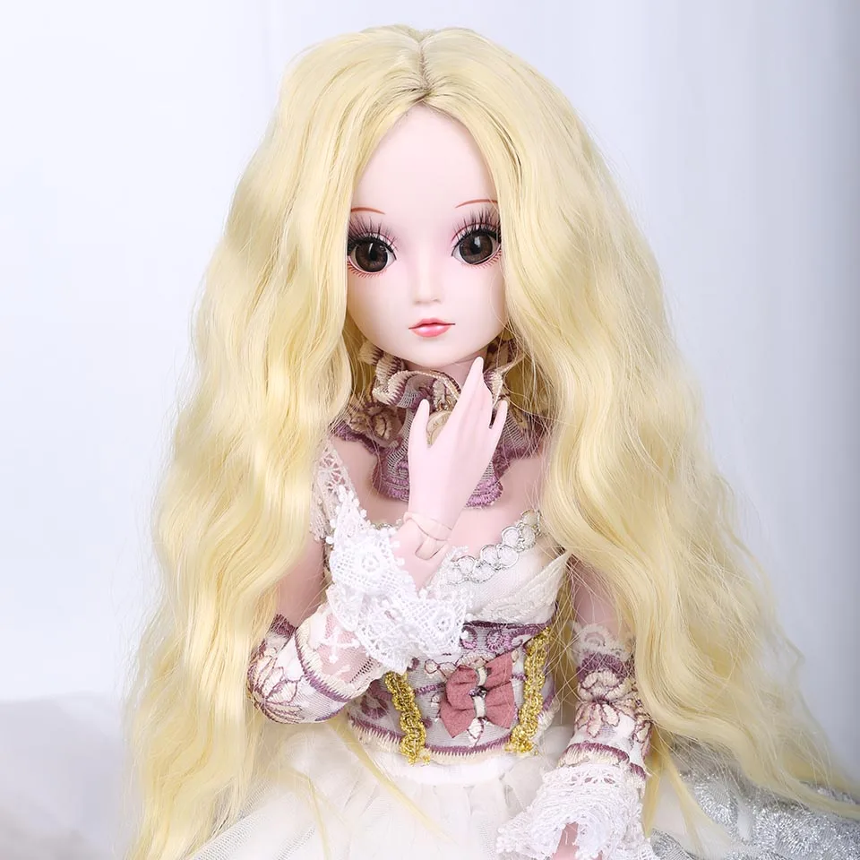 Волосы для куклы Allaosify BJD SD 1/3 1/4 парик из 100% высококачественного волокна поделок