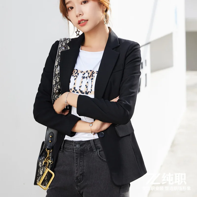 Белый пиджак и блейзер женское приталенное пальто в стиле ретро на весну осень