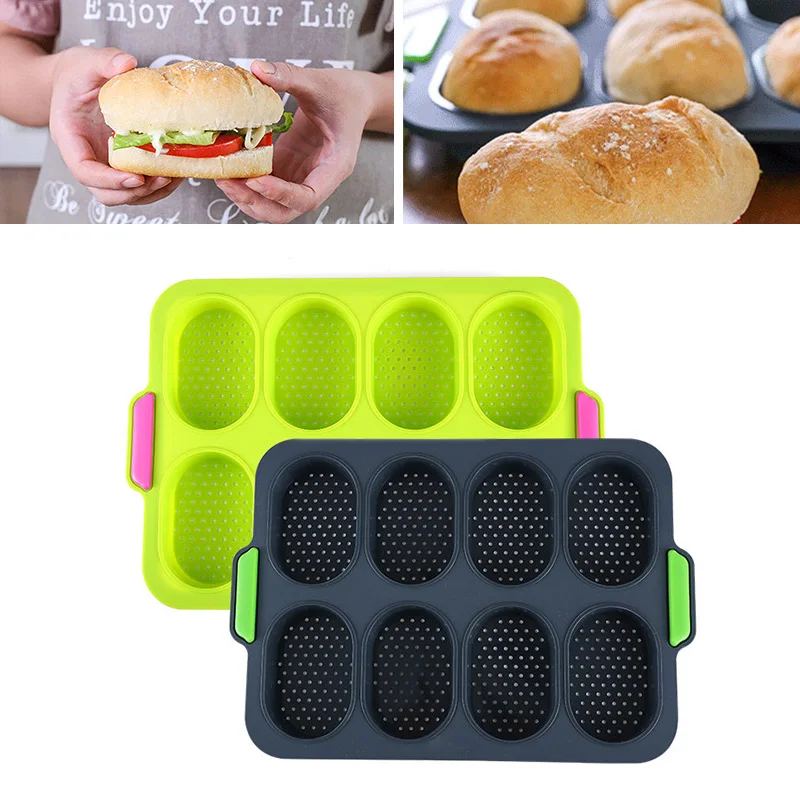 

Silicone Baking Tray Bread Mold Bakeware Non-stick Molds for Backing French-Bread Baguette Cake Mold Tool Kitchen Supplies