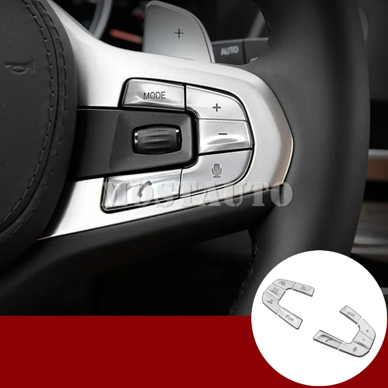 9 шт. накладки на кнопки рулевого колеса для BMW X3 G01 X4 G02 2018 2021|Лепнина интерьера| |
