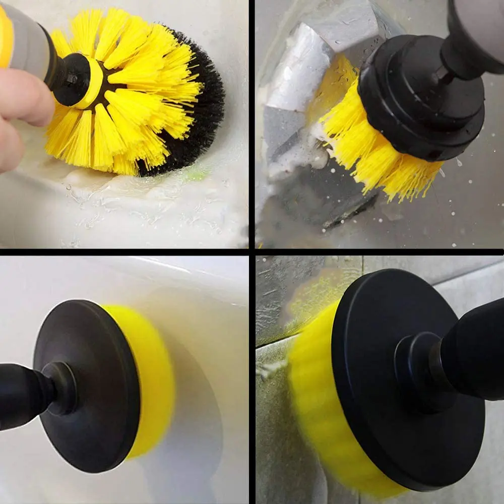 

4Pcs Drill Brush Kit Drill Brush Power Scrubber Bathtub Cleaning Brush Scrub Drill Cleaning Kit 2021 dropshipping