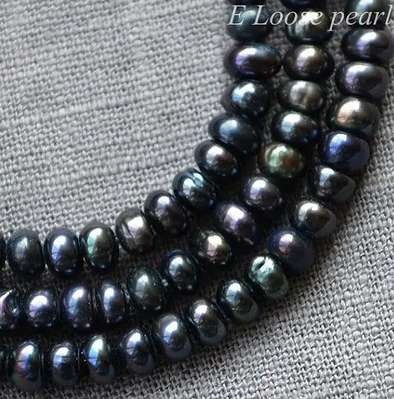 

New Unique Design AA Store Freshwater Pearls Potato Black Loose Beads 4.5mm One Full Strand DIY Jewelry Making For Necklace