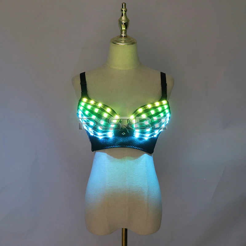 Полноцветный светодиодный бюстгальтер сексуальное нижнее белье вечерние платья
