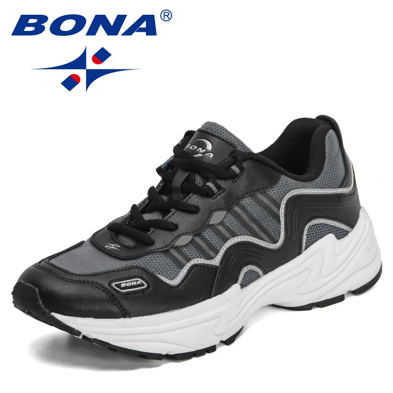 

BONA 2022 New Designers Popular Running Shoes Men Luxury Brand Breathable High Quality Trainer Sneaker Man Jogging Walking Shoes