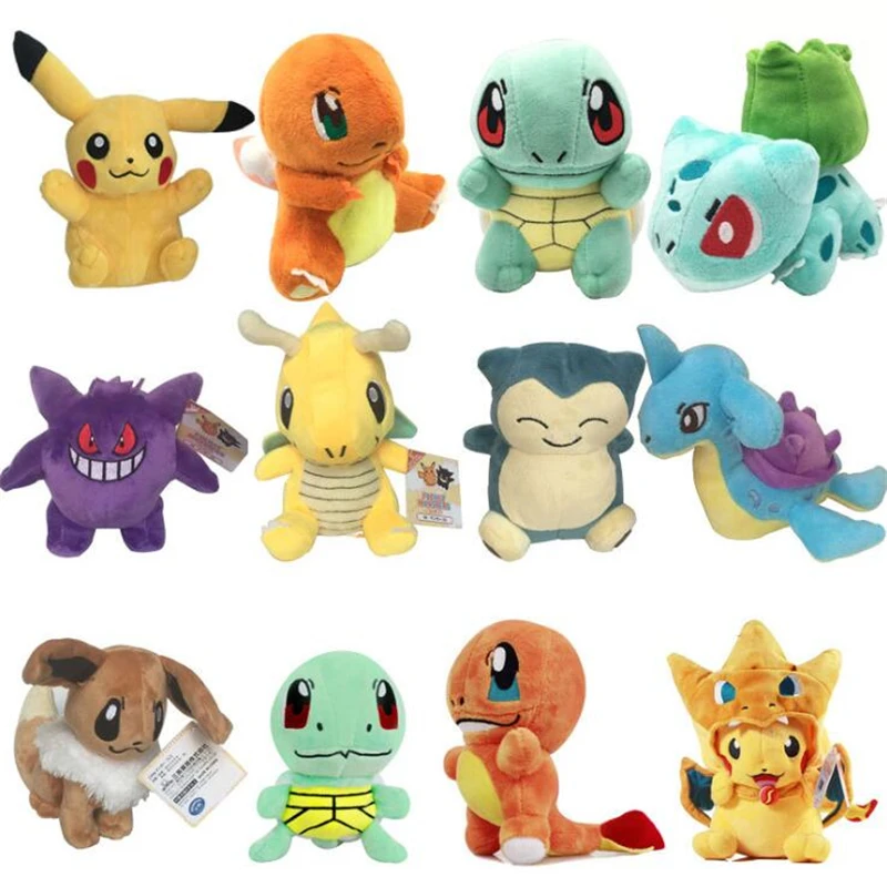 Мягкие игрушки из карманного драгонита Gengar снорлакс Пикачу 15-22 см 12 шт./компл. |