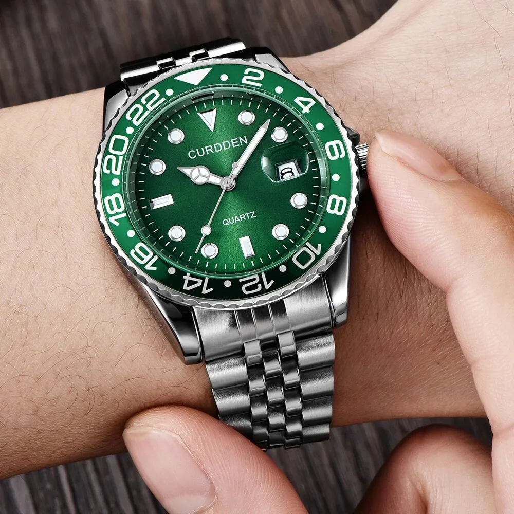 

Free Dropping Role Watch Men Quartz Mens Watches Top Luxury Brand Watch Man Gold Stainless Steel Relogio Masculino Waterproof