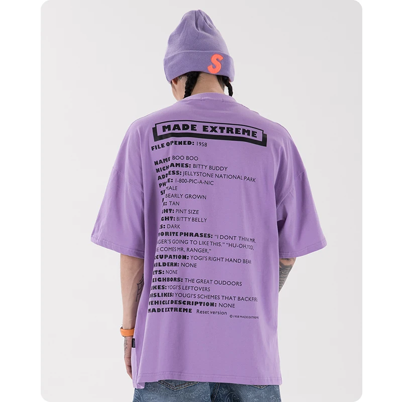 

Cartoon dog print Crew neck T-shirt oversized women Men's clothes Harajuku Hiphop streetwear High street Gothic tee zhuchao