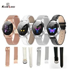 KW10 KW20 Smart Watch Strap High Quality Leather Band Stainless Women Watch Band for Smartwatch KW10  Watch  Replacement Band