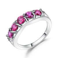 gems ballet 1 84ct natural rhodolite garnet ring solid 925 sterling sliver wedding band rings for women wedding fine jewelry