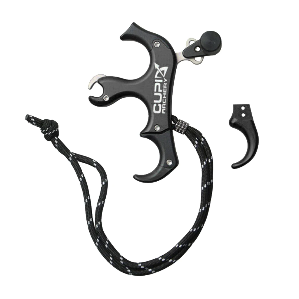 

Archery Release 3/4 Finger Compound Bow Release Aids Grip with Strap