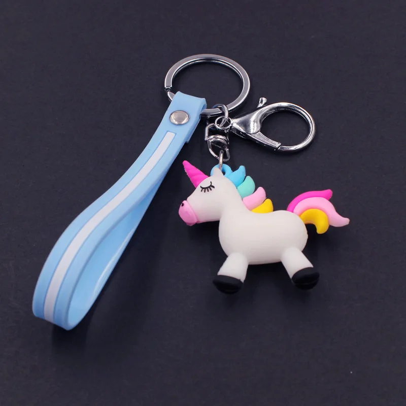 Женский брелок для ключей с подвеской в виде сердца из мультфильма Единорог |