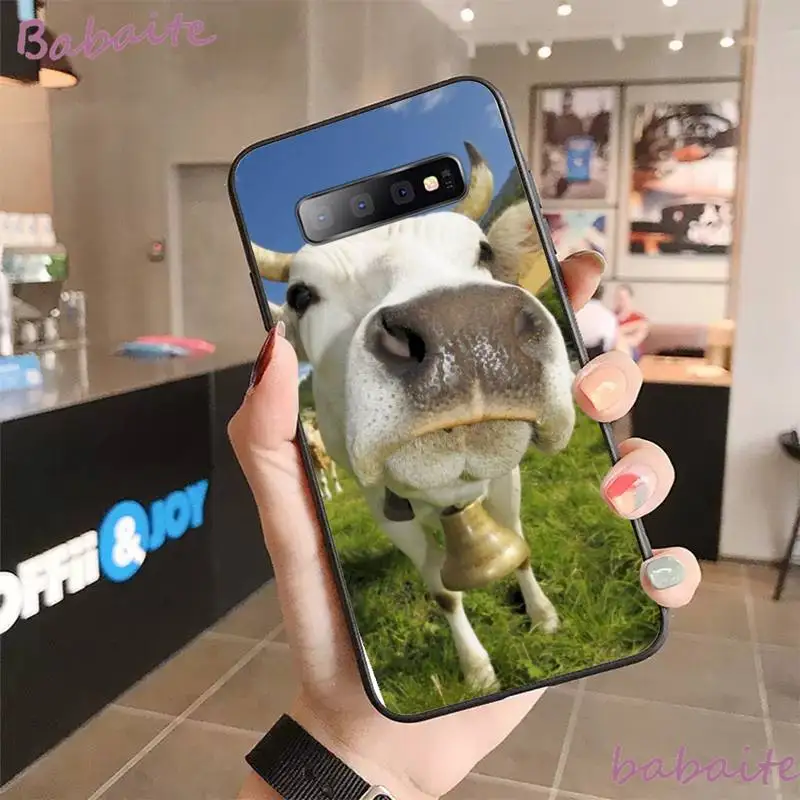 

Babaite Cow Soft black Phone Case for Samsung GALAXY S6 Edge S7 S7 plus s20 s10 s20 ultra s10plus Edge S8 S9