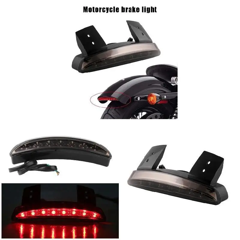 

2019 Mudguard Motorcycle LED Stop Running Brake Lamp Rear Tail Light for Motorbike CSL88