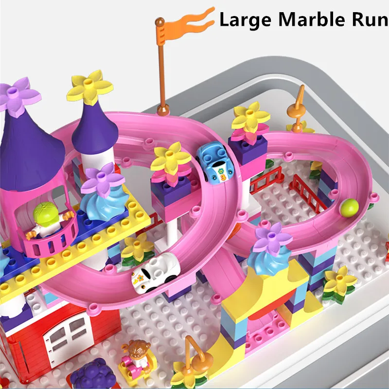 Конструктор marble run совместимый с классическими большими строительными блоками