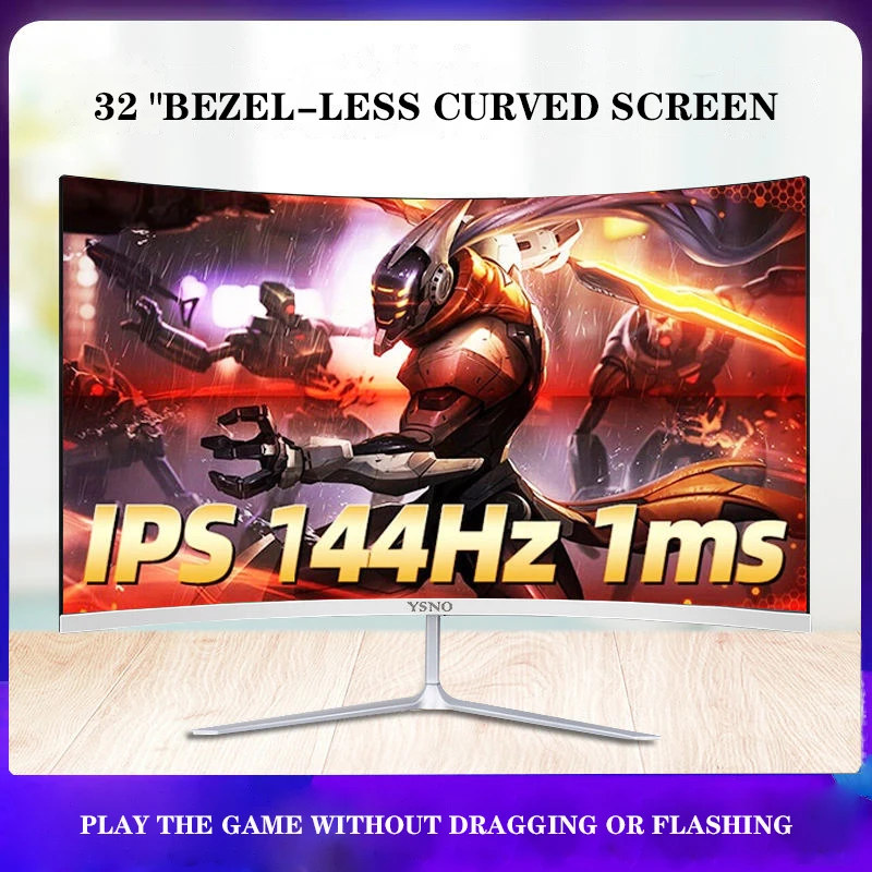 Новый изогнутый монитор для компьютера с высоким разрешением 2k32 дюйма 144 Гц 24/27/32