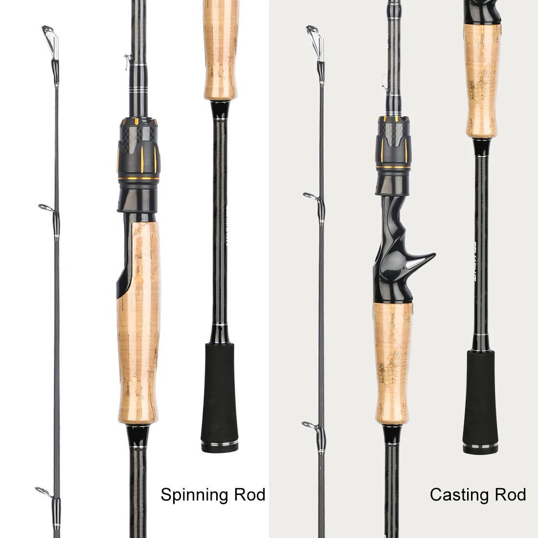 

Series Fishing Rod 1.98m 2.1m 2.4m UL/L/ML/M/MH/H/XH Double-tip Carbon Lure Rod Spinning/Casting 1-80g