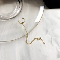 s925 needle fashion accessories earring personality design one pc single thin chain dangle earring for women jewelry party gift
