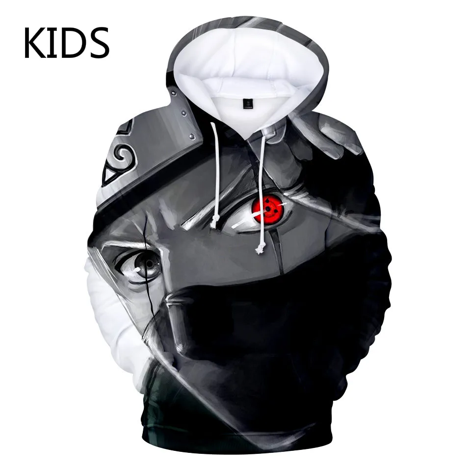 

2 To 14 Years Kids Hoodies 3d Printed Boys Girls Anime Cosplay Hoodie Uzumaki Hatake Eyes Sweatshirt Casual Children Clothes