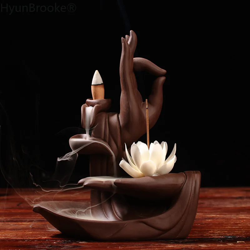 10 шт. конусов + светодиодный хрустальный шар дзен благовония искусственная