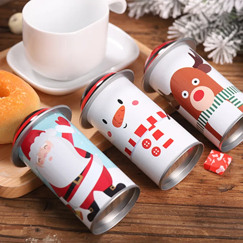 1 шт. Подарочная коробка с Санта Клаусом и драже Рождественская упаковка конфеты