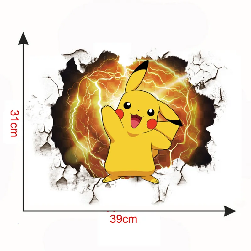 

Pokemon Pikachu Charizard 3D Sticker Anime Figure PVC Wall Stickers Wallpaper Deco Stickers Children DIY Graffiti Toys Gift
