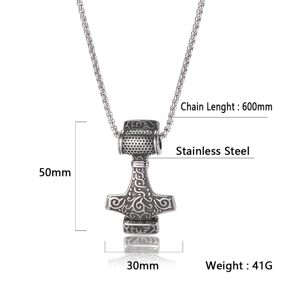Viking мужское ожерелье из нержавеющей стали цепь панк готический норвежский