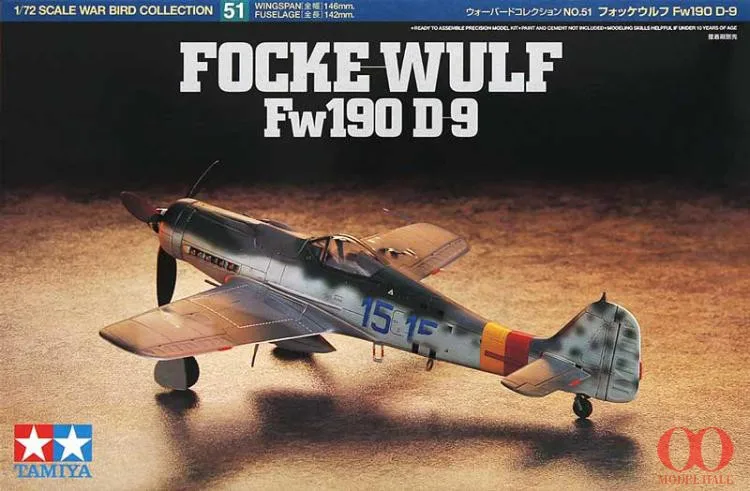 

Tamiya Plastic Assembly Military Model 1/72 German FW190 D-9 Fighter Adult Collection DIY Assembly Kit 60751