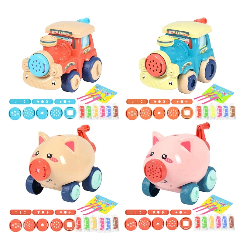 

Colored Clay Children's Plasticine Toy Piggy Noodle Machine Handmade DIY Safe and Interesting