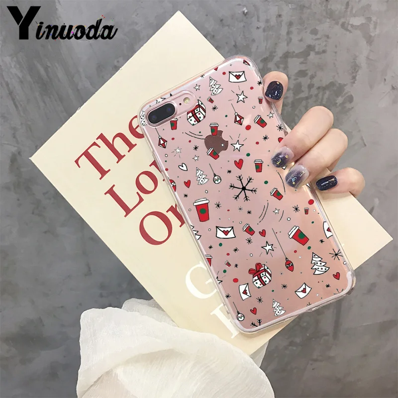1 Yinuoda Merry Christmas однотонный Ультратонкий Мягкий полиуретановый чехол для телефона чехол для iPhone 8 7 6 6S Plus X XS MAX 5 5S SE XR 11 pro max - Цвет: 1