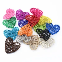 5pcs cheap artificial straw ball stars and love wedding home christmas decoration rattan ball diy curtain hanging accessories
