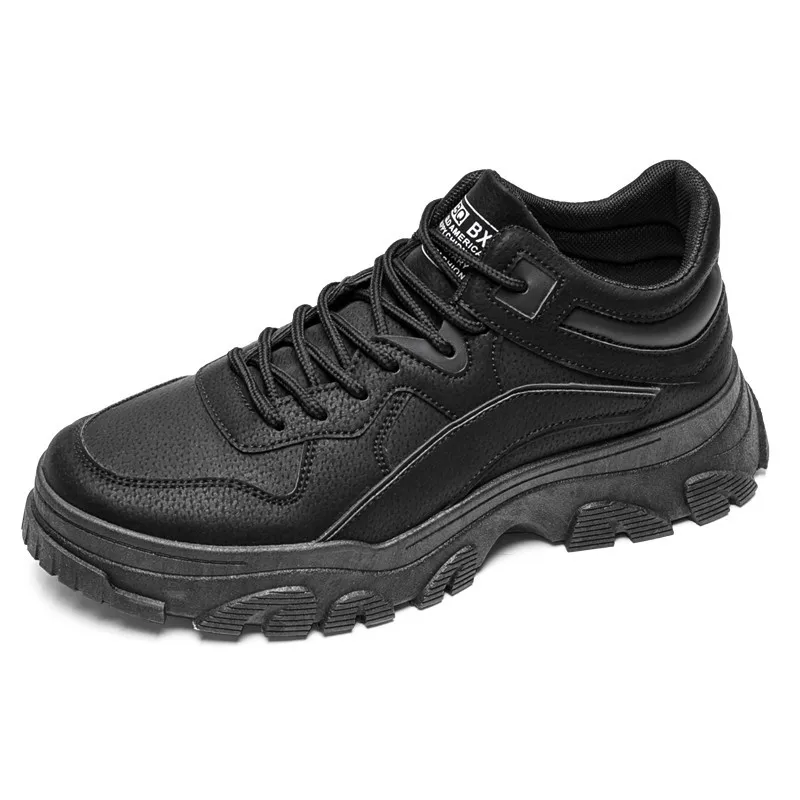 

New Fashion Concise Style Desert Boots for Man Round Toe Low Heel Lace-up Heightening Shoes Deodorization Suitable for Climb