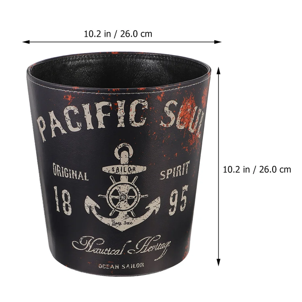 

2pcs Retro Waste Container Basket Storage Bin Creative Office Home Trash Can