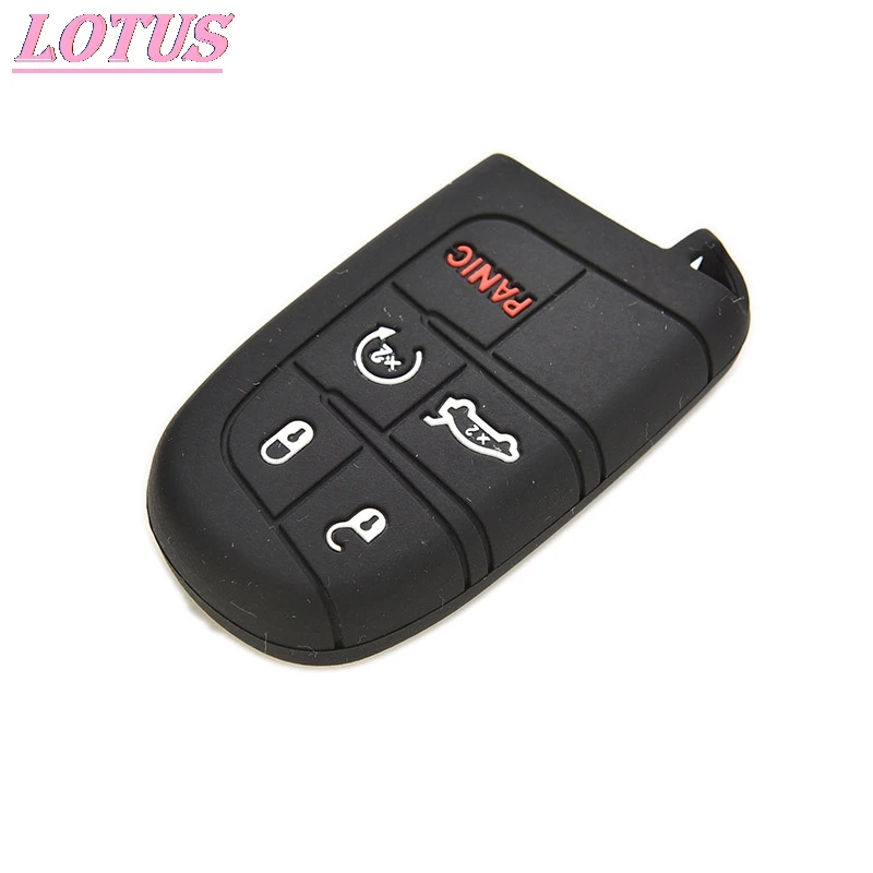 

Черный силиконовый чехол с 5 кнопками для Jeep Chrysler Dodge Fiat Remote Smart Key, Новинка