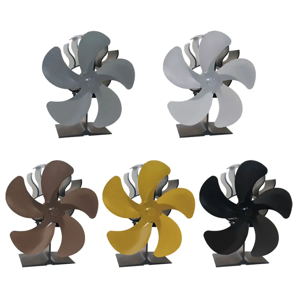 

Heat Powered 5 Blade Stove Fan, Silent Operation, Fireplace Wood & Log Burner, Effective Heat Circulation