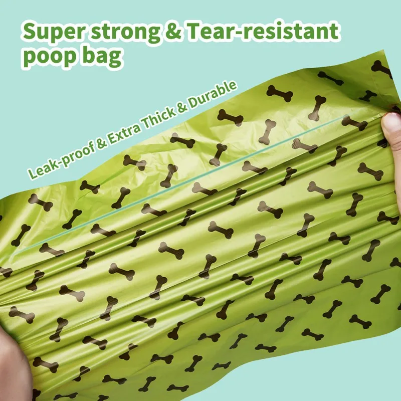 

18 Rolls/270 Bags With Dispenser And Holder, EPI Biodegradable Lavender Scented Dog Poop Bag T