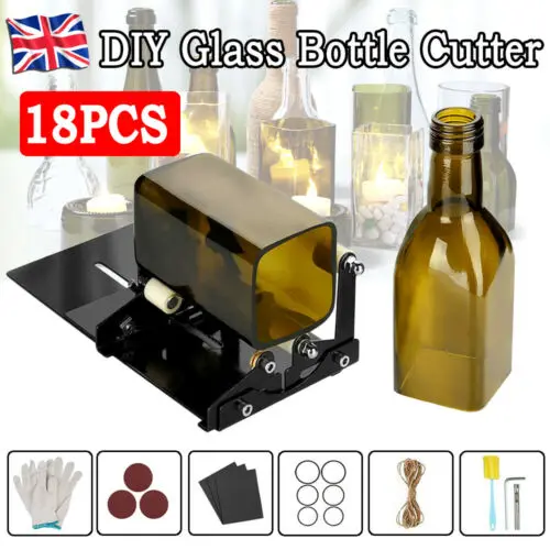 

DIY Glass Bottle Cutter Tool Square Round Wine Beer Glass Sculptures Cutter Machine for Beer Glass Cutting Bottles Holder