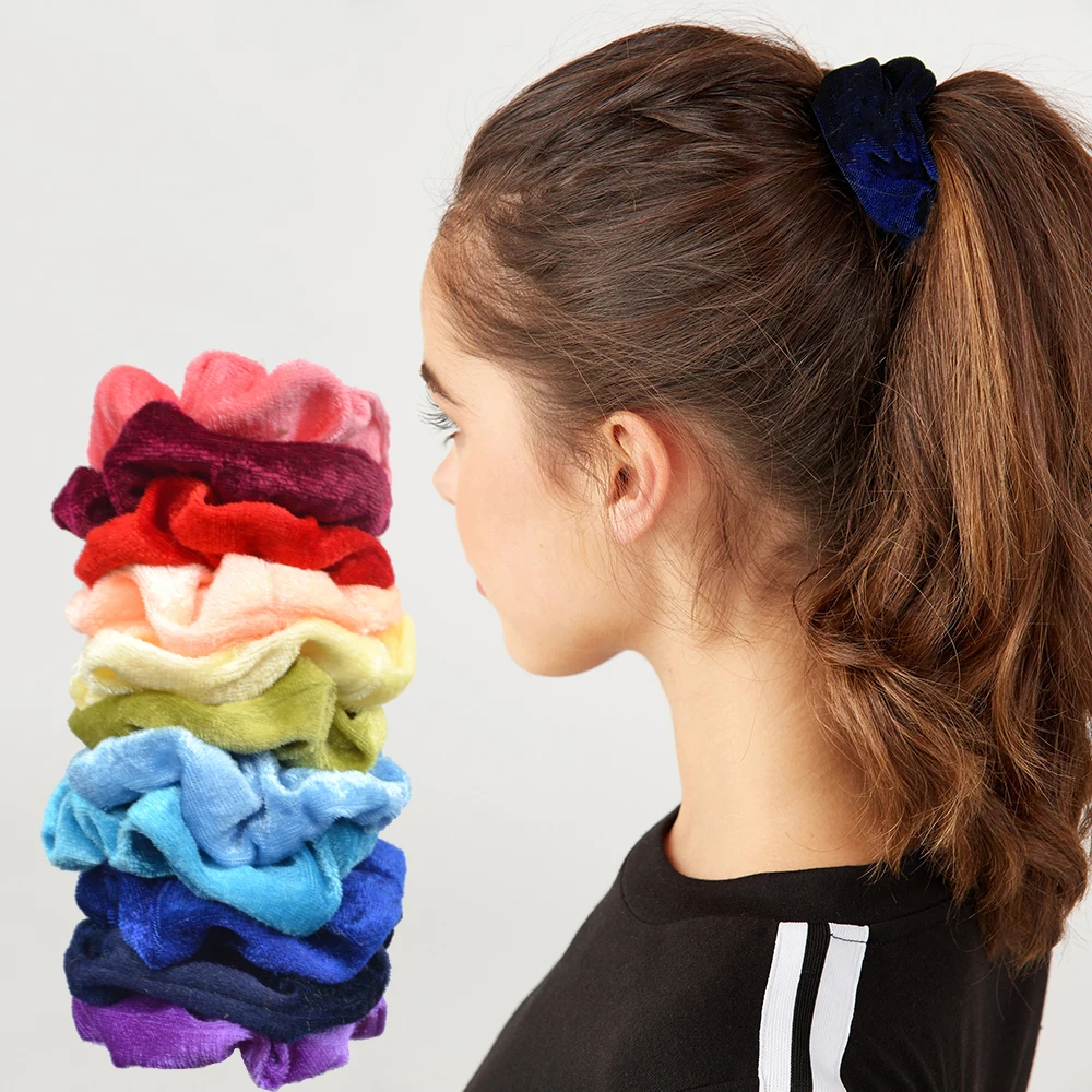 Женское однотонное бархатное резинка для волос резинки головные уборы девочки