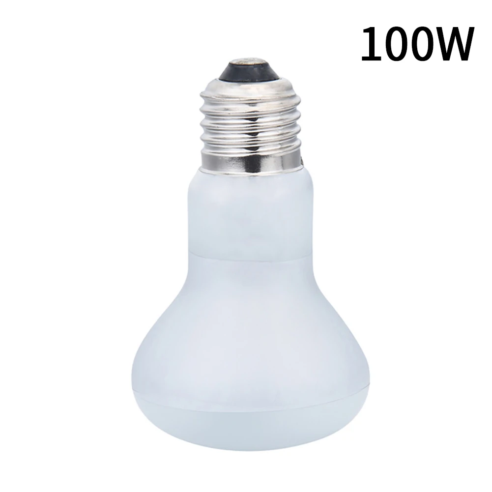 White 100W Мини-25/50/75/100 Вт лампа для рептилий обогреватель для рептилий E27 УФ дневной и ночной амфибия броши в виде ящерицы светящаяся черепашка светильник в виде змеи рептилий BulbLight - Цвет: White 100W