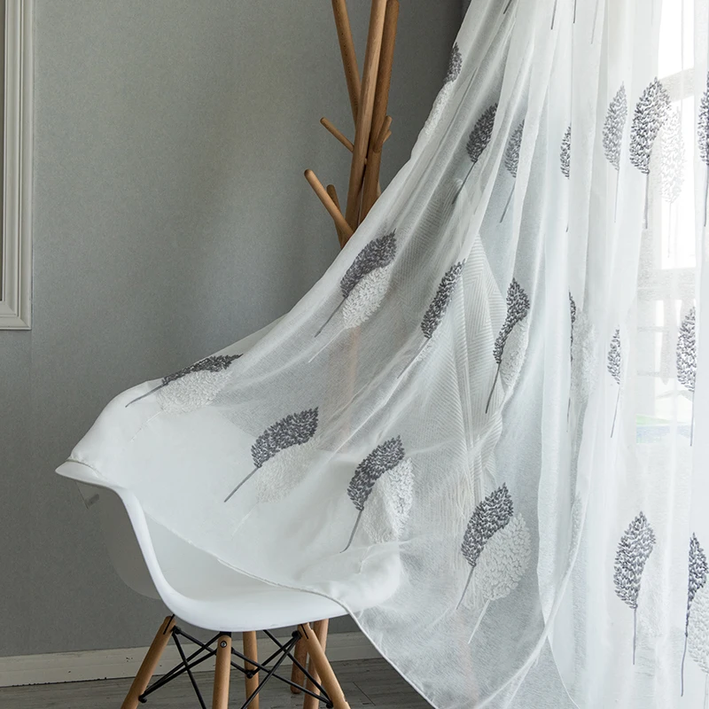 Современные занавески с вышивкой для детской комнаты газовые спальни балкона