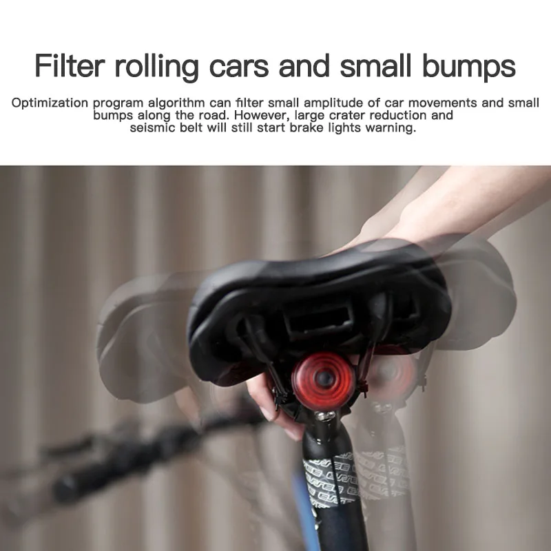 

Bicycle Lights Bike Smart Brake Induction Tail Light USB Rechargeable Night Riding Warning Light Riding Equipment Accessories
