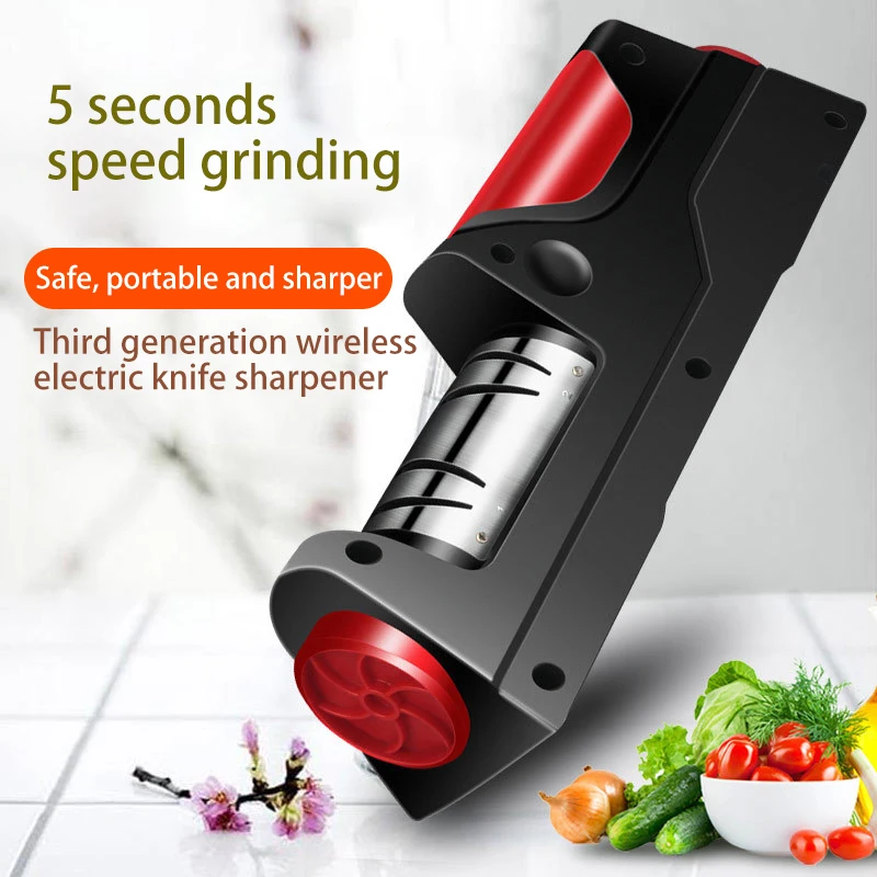 

New Multi-function Knife Sharpener Electric Household Fast Professional Sharpener Automatic Knife Grinder Kitchen Knife Tools