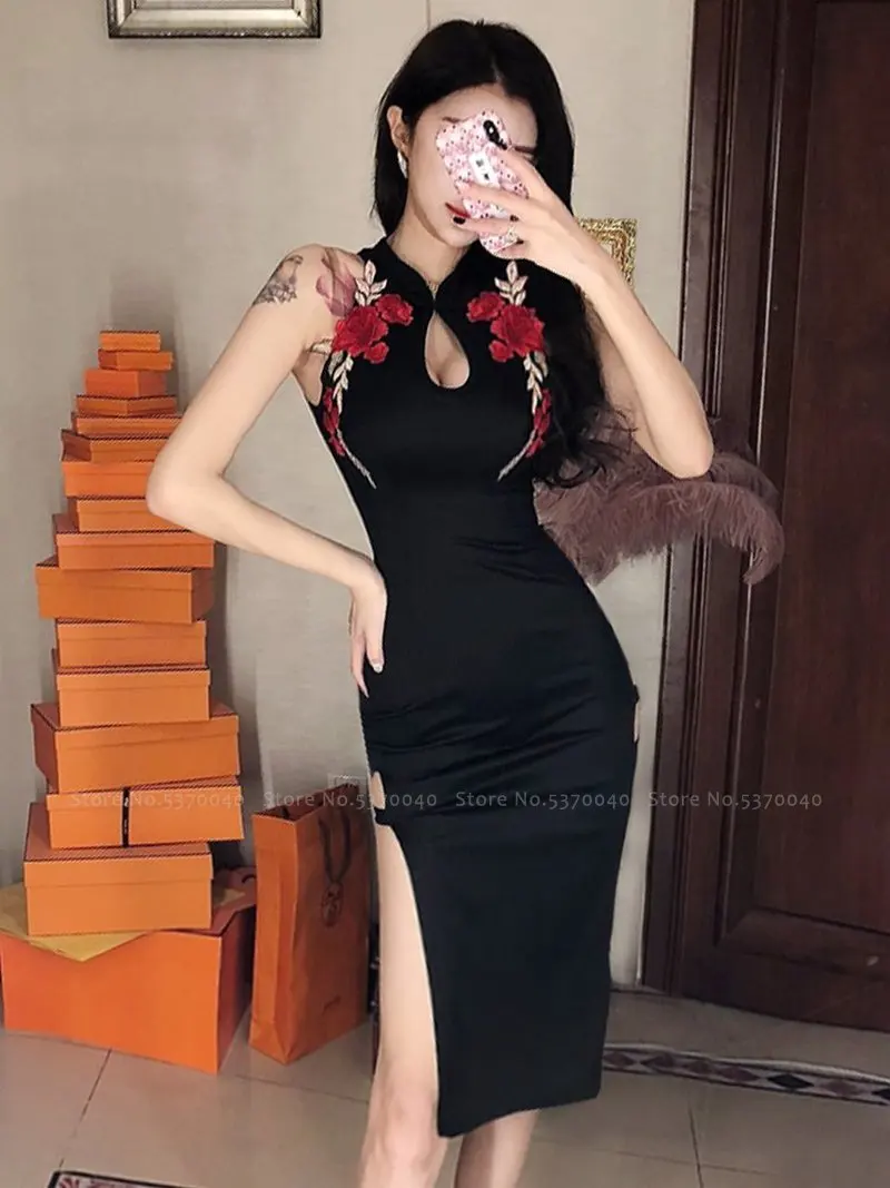 Женское винтажное платье Ципао Hanfu сексуальное в британском стиле вечернее