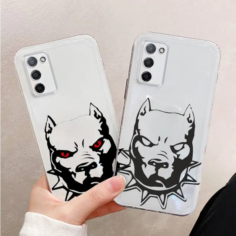 

Pit Bull Lovely Pet Dog Pitbull Phone Case For Xiaomi Mi 11 Ultra Lite 10 Redmi Note 9 8 7 9a K30S K40 Pro Transparent Coque